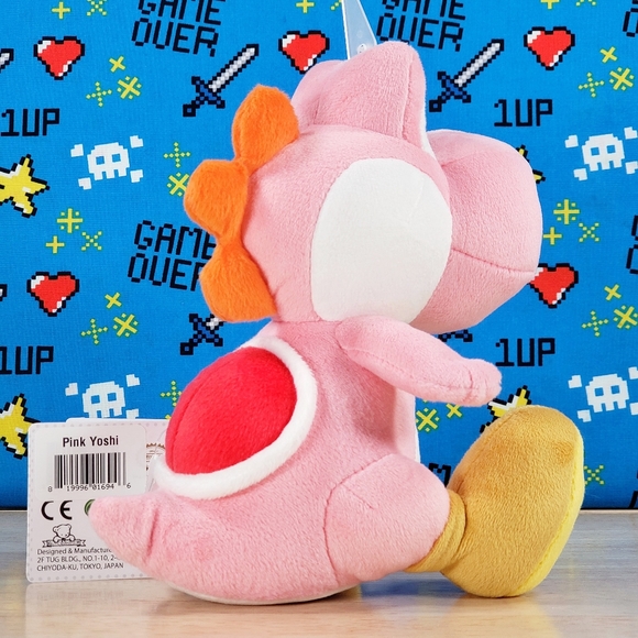 All Star Collection PINK YOSHI 8" #46 Ultrasoft Nintendo Gaming Plush Toy NWT - Picture 4 of 12